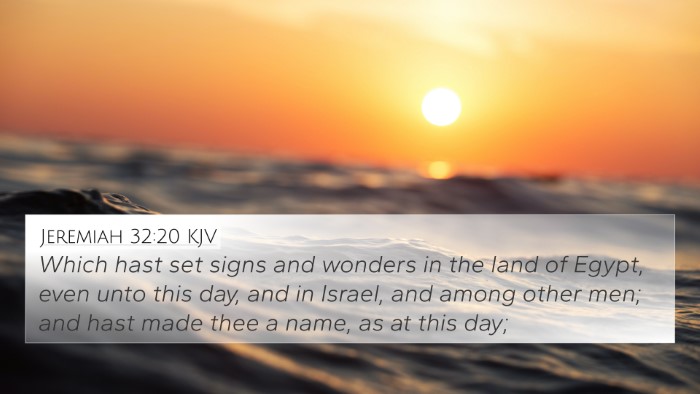 Jeremiah 32:20 Explained