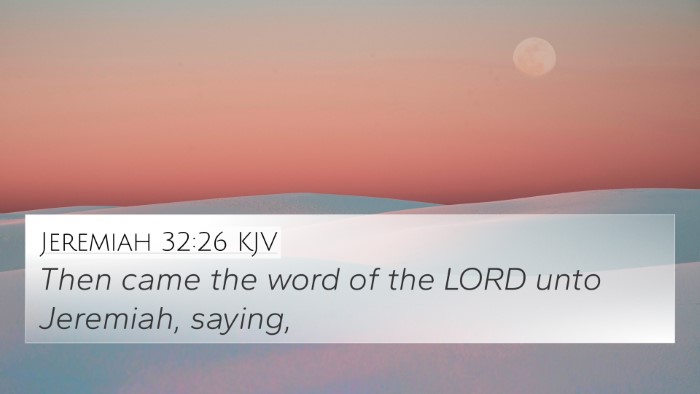 Jeremiah 32:26 Explained