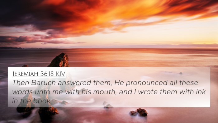 Jeremiah 36:18 Explained