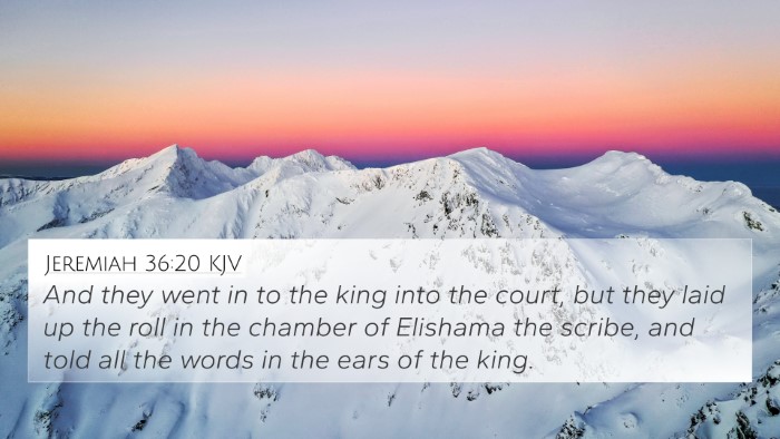 Jeremiah 36:20 KJV Bible Verse Image