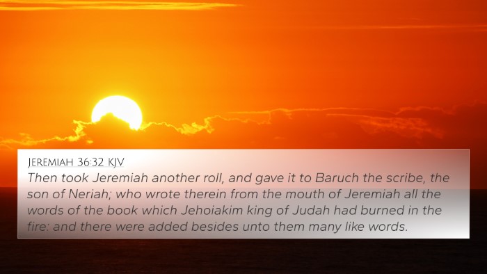 Jeremiah 36:32 KJV Bible Verse Image