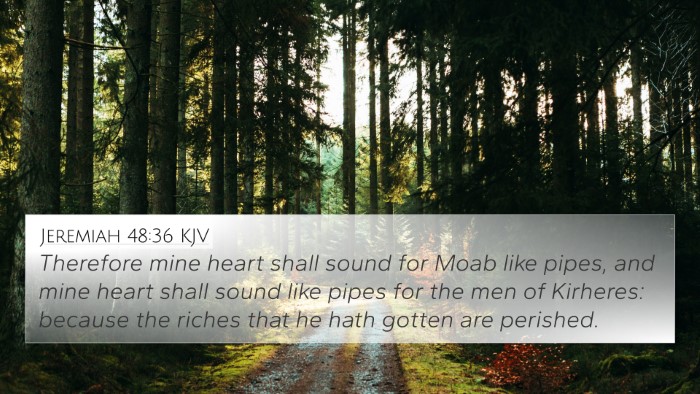 Jeremiah 48:36 KJV Bible Verse Image