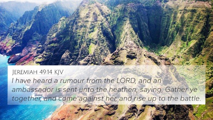 Jeremiah 49:14 KJV Bible Verse Image
