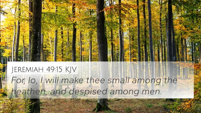 Jeremiah 49:15 Explained