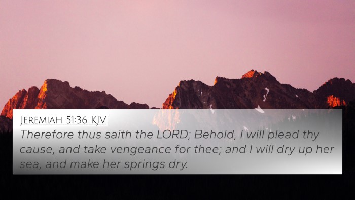 Jeremiah 51:36 Explained