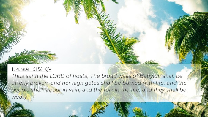 Jeremiah 51:58 KJV Bible Verse Image