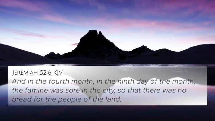 Jeremiah 52:6 KJV Bible Verse Image