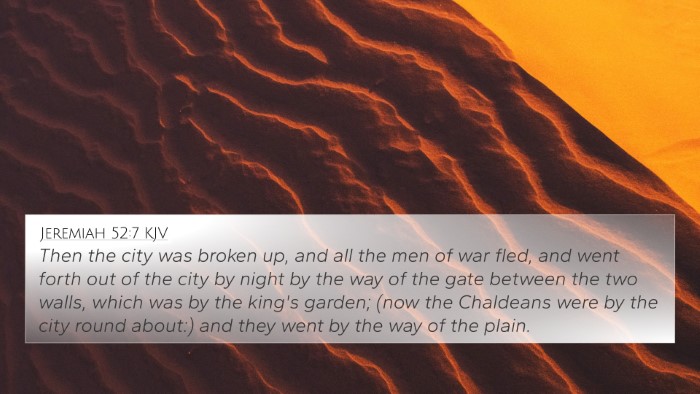 Jeremiah 52:7 KJV Bible Verse Image