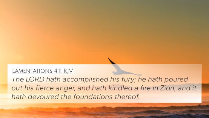 Lamentations 4:11 KJV Bible Verse Image