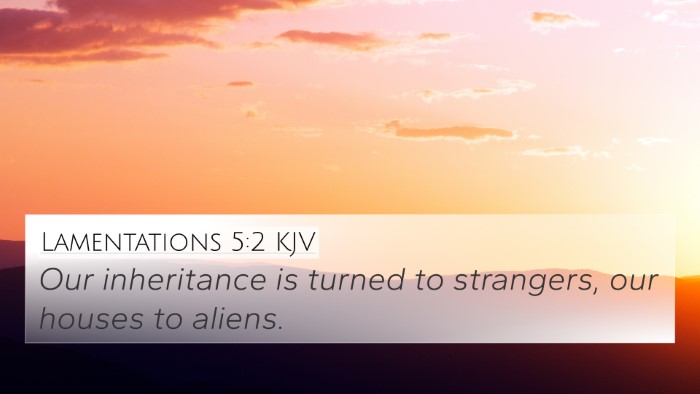 Lamentations 5:2 KJV Bible Verse Image