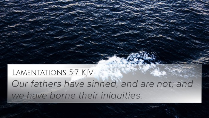 Lamentations 5:7 KJV Bible Verse Image