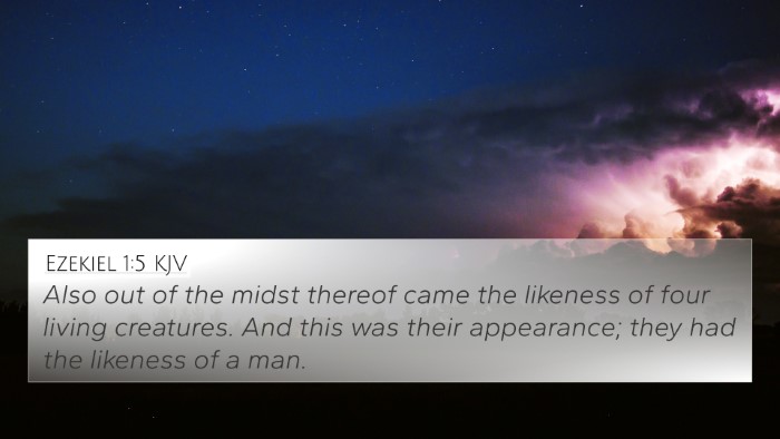 Ezekiel 1:5 KJV Bible Verse Image