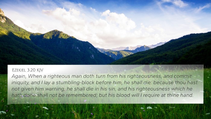 Ezekiel 3:20 KJV Bible Verse Image
