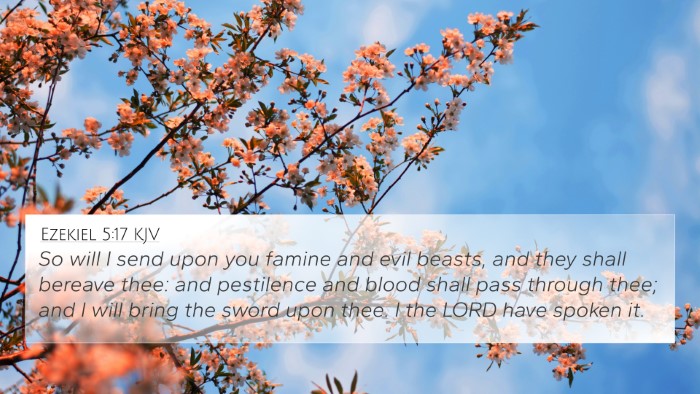 Ezekiel 5:17 KJV Bible Verse Image