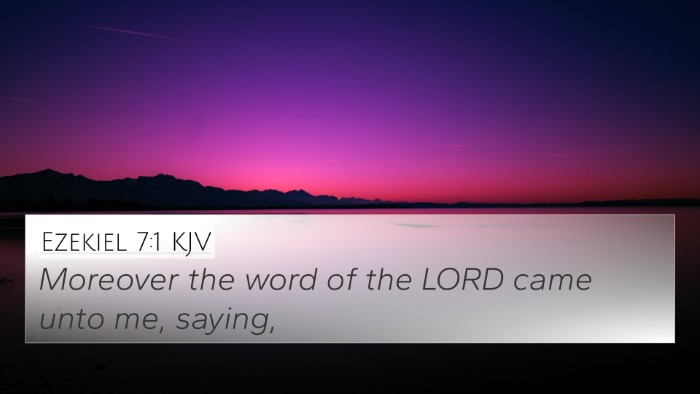 Ezekiel 7:1 KJV Bible Verse Image