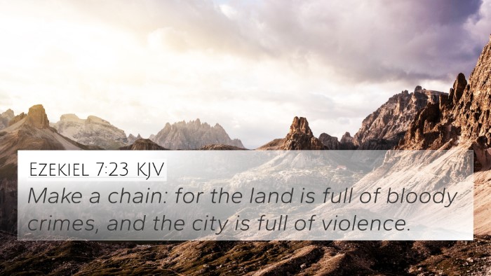 Ezekiel 7:23 KJV Bible Verse Image