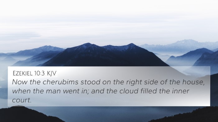 Ezekiel 10:3 KJV Bible Verse Image
