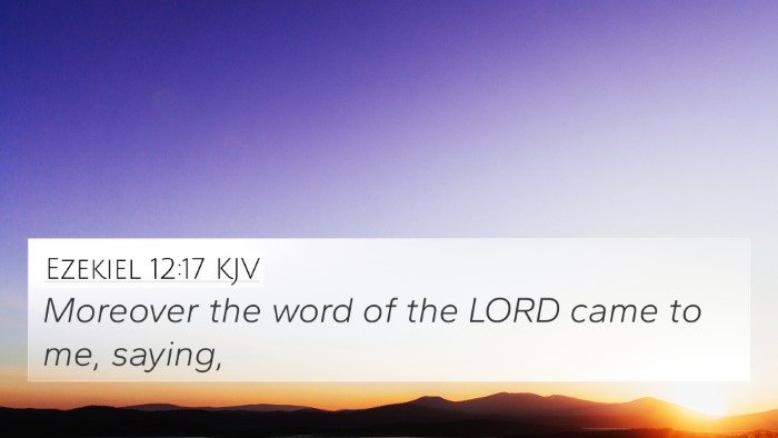 Ezekiel 12:17 KJV Bible Verse Image