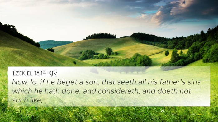 Ezekiel 18:14 KJV Bible Verse Image