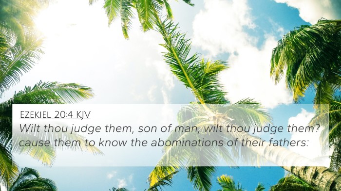 Ezekiel 20:4 KJV Bible Verse Image