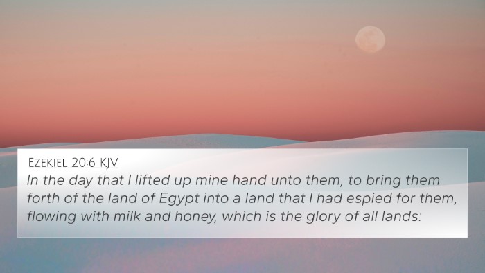 Ezekiel 20:6 KJV Bible Verse Image