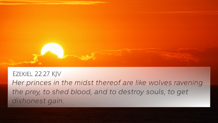 Ezekiel 22:27 KJV Bible Verse Image