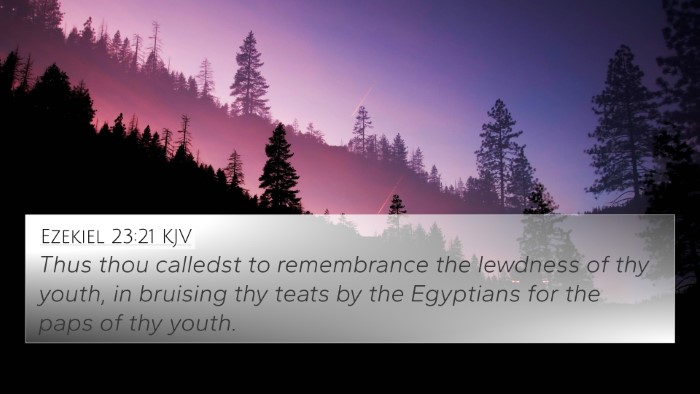 Ezekiel 23:21 KJV Bible Verse Image