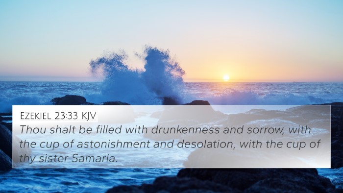 Ezekiel 23:33 KJV Bible Verse Image