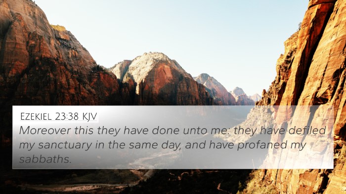 Ezekiel 23:38 KJV Bible Verse Image