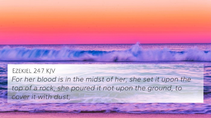 Ezekiel 24:7 KJV Bible Verse Image