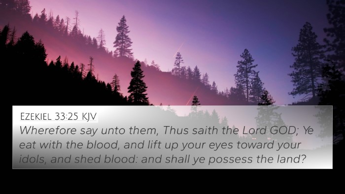 Ezekiel 33:25 KJV Bible Verse Image