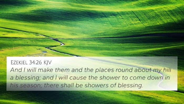 Ezekiel 34:26 KJV Bible Verse Image