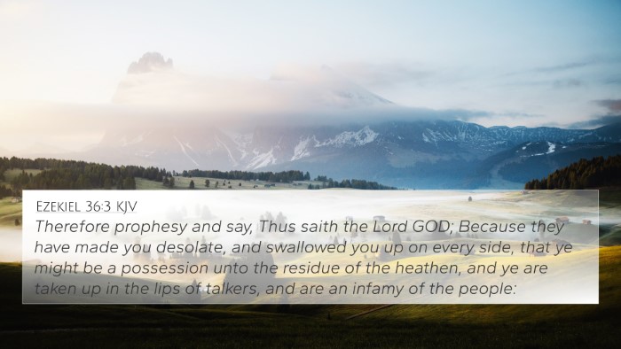 Ezekiel 36:3 KJV Bible Verse Image