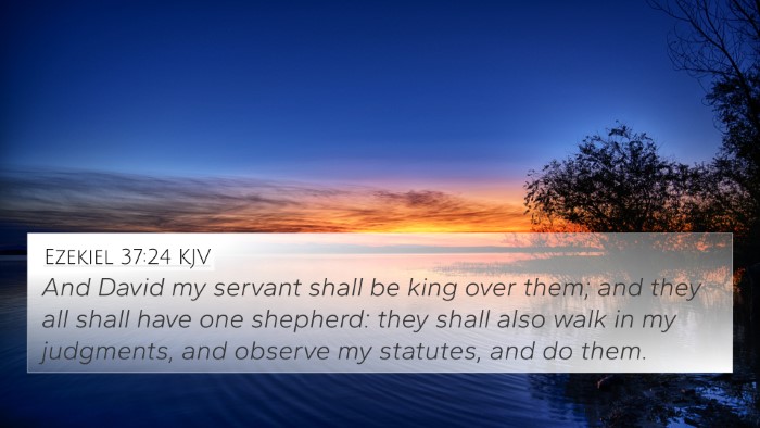Ezekiel 37:24 KJV Bible Verse Image
