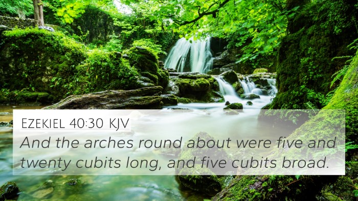 Ezekiel 40:30 KJV Bible Verse Image