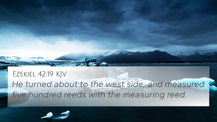 Ezekiel 42:19 KJV Bible Verse Image