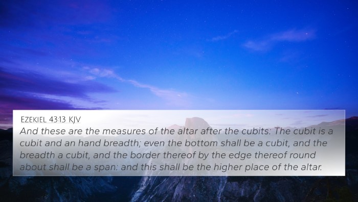 Ezekiel 43:13 KJV Bible Verse Image