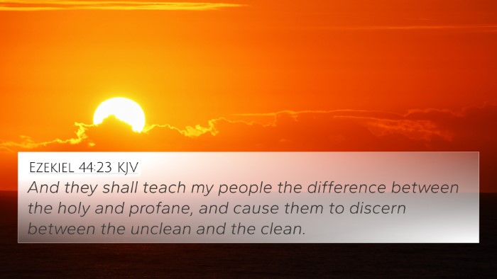 Ezekiel 44:23 KJV Bible Verse Image