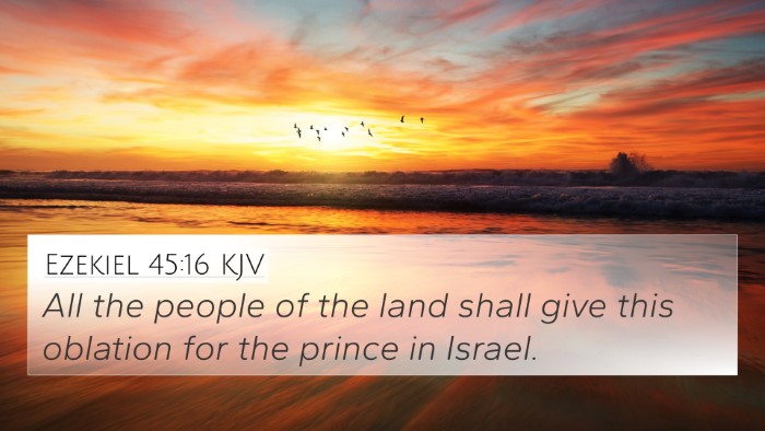 Ezekiel 45:16 KJV Bible Verse Image
