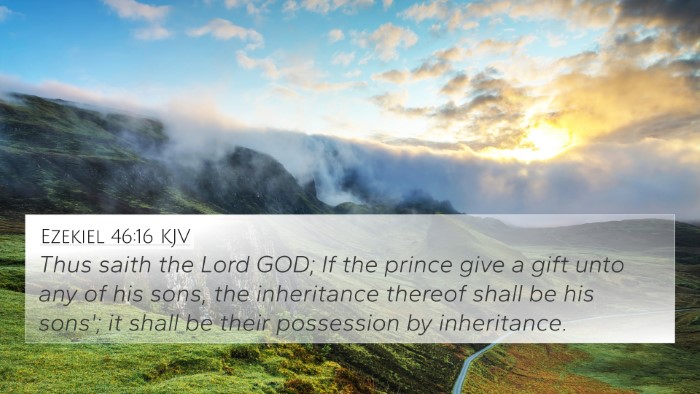 Ezekiel 46:16 KJV Bible Verse Image