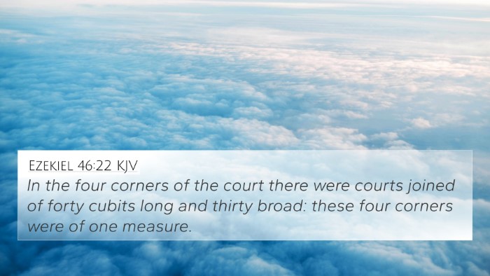 Ezekiel 46:22 KJV Bible Verse Image