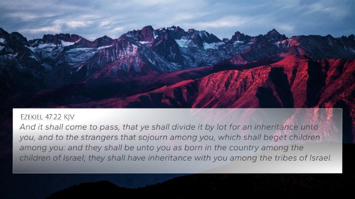 Ezekiel 47:22 KJV Bible Verse Image