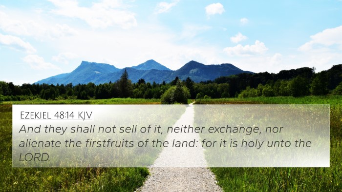 Ezekiel 48:14 KJV Bible Verse Image