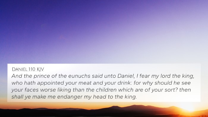 Daniel 1:10 KJV Bible Verse Image