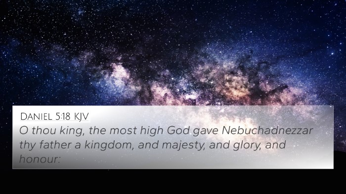 Daniel 5:18 KJV Bible Verse Image