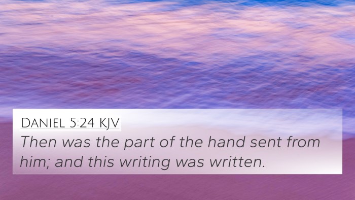 Daniel 5:24 KJV Bible Verse Image
