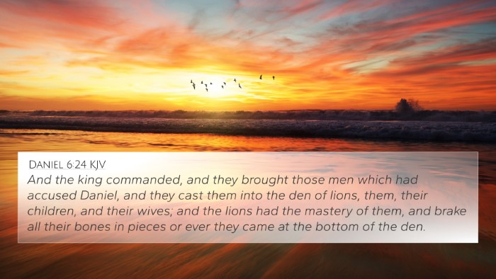 Daniel 6:24 KJV Bible Verse Image