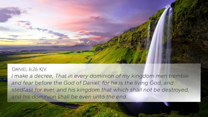 Daniel 6:26 KJV Bible Verse Image