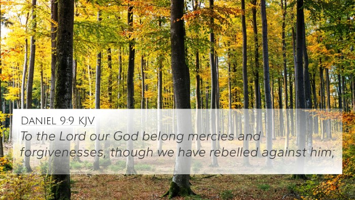 Daniel 9:9 KJV Bible Verse Image