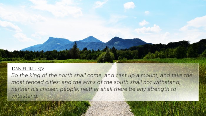 Daniel 11:15 KJV Bible Verse Image